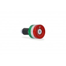 CNC Racing Single Bar End to Match Lever Guards - "TriColore" Style CNC Racing Single Bar End to Match Lever Guards - "TriColore" Style